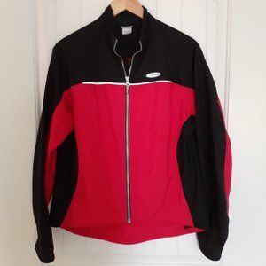 shebeest Full Zip Cycling Jacket Red Black Size L
